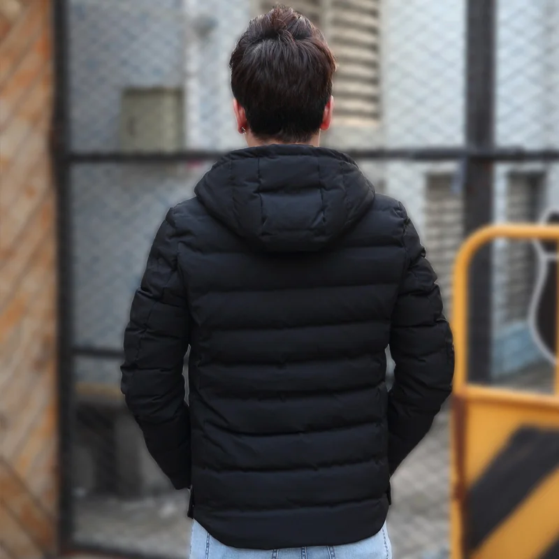 2017 Твердые капюшоном зимняя куртка мальчиков корейский стиль хлопковой