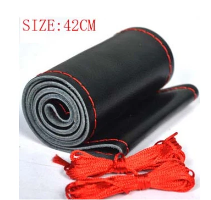 42CM BACLK LINE RED BACANO 1 шт. микро волоконный чехол на руль для RV грузовик микро волоконная кожа 42 см оплетка руля прочный автомобиль - Название цвета: 42CM BACLK LINE RED