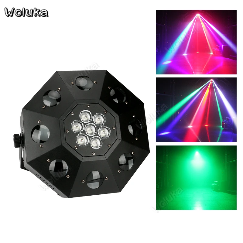 8 глазный восьмиугольный луч теплый свет светодиодный лазерный лучей лампа с