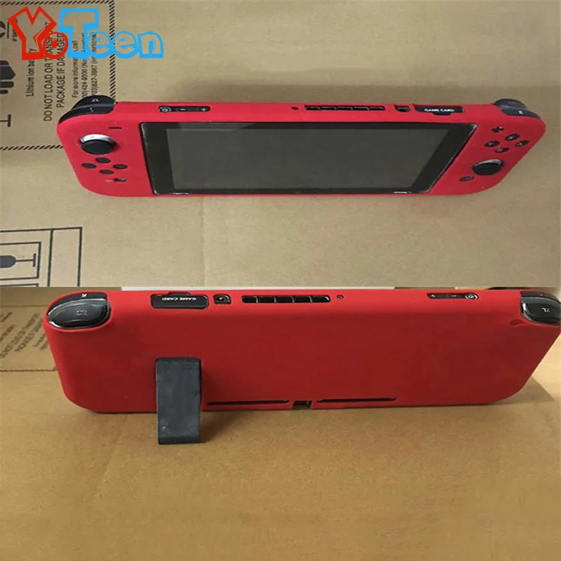 RED Силиконовый чехол Yoteen для контроллера nintendo Switch резиновый чехол Joy-con полное покрытие защита от падения - Цвет: RED