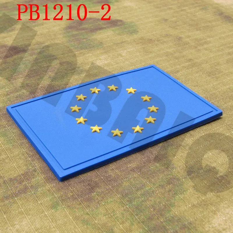 3D ПВХ патч пользовательский Национальный флаг Европейского союза флаг Евросоюза тактический для поддержания боевого духа