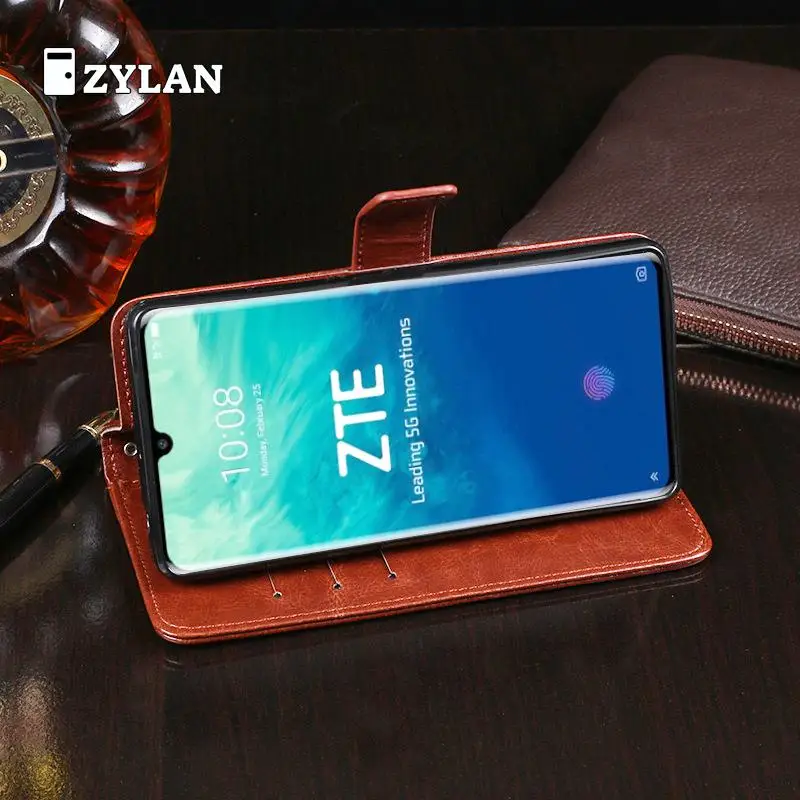 Чехол-книжка ZYLAN для zte Axon 10 Pro деловой кожаный чехол телефона держатель карт и