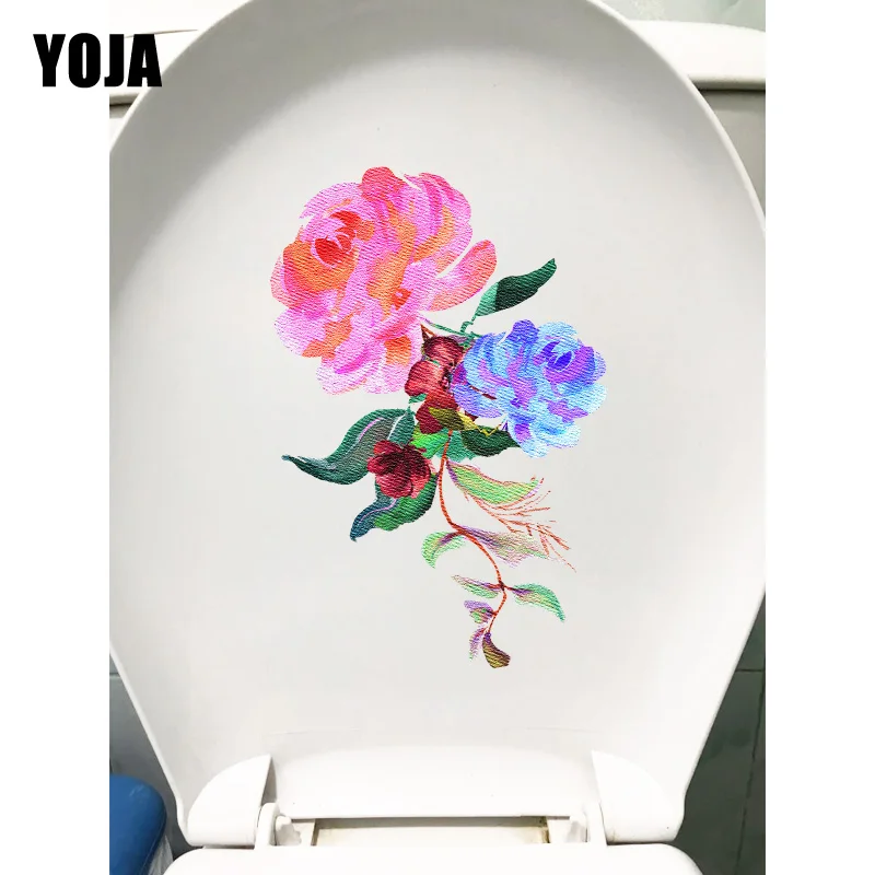 

YOJA настенные наклейки для гостиной 13,3*20,4 см, акварельные цветочные растения, наклейки для дома и туалета, Наклейки на стены, для дома, для ван...
