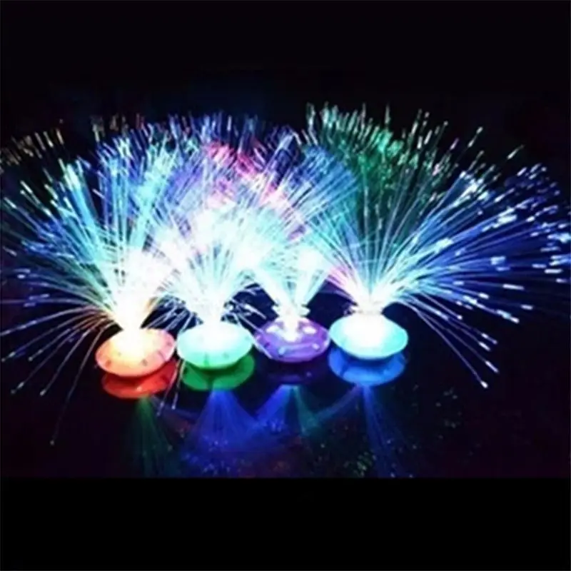 Меняющая цвет Светодиодная волоконно оптическая лампа для ночного освещения