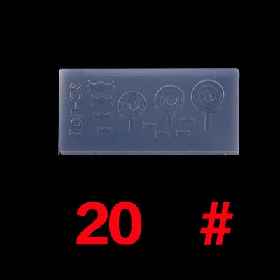 20 DIY 3D дизайн ногтей штамповка резьба для ногтей Скульптура акриловый шаблон DIY лак мягкий силиконовый гель форма Сделай Сам Силикон гель штамп - Цвет: 20