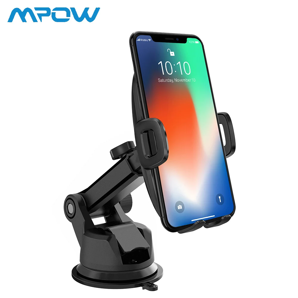 Mpow Dashboard Car Mount Holder Universal Windshield Car Stand Holder With 2 Suction Levels And Washable Gel Pad For iPhone