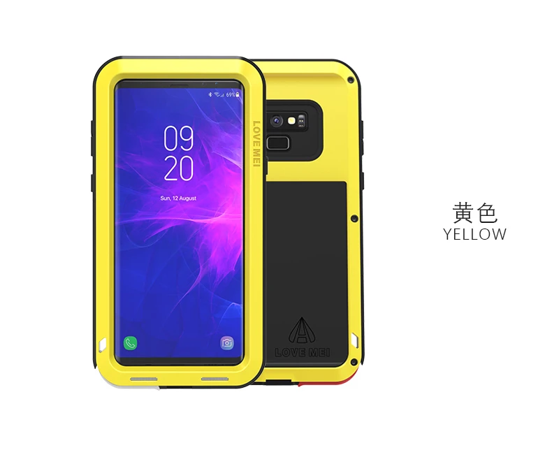 Love Mei Aluminum Metal Armor For Samsung Note 9 Shockproof Dirtproof Full Body Heavy Duty Case For Samsung Galaxy Note 9 Cover