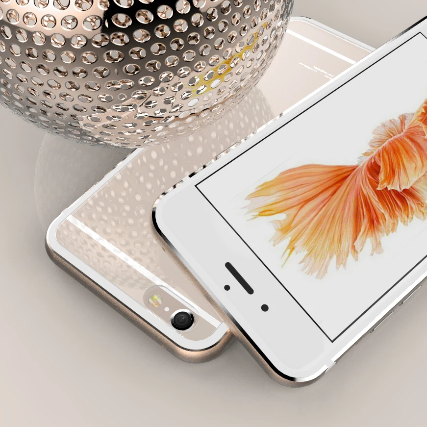 Luxury Transparent PC + Metal Case For Iphone 6S/ 6S Plus Hard Cases Silicone Frame Back Protective Cover Iphone6 4.7 5.5 |