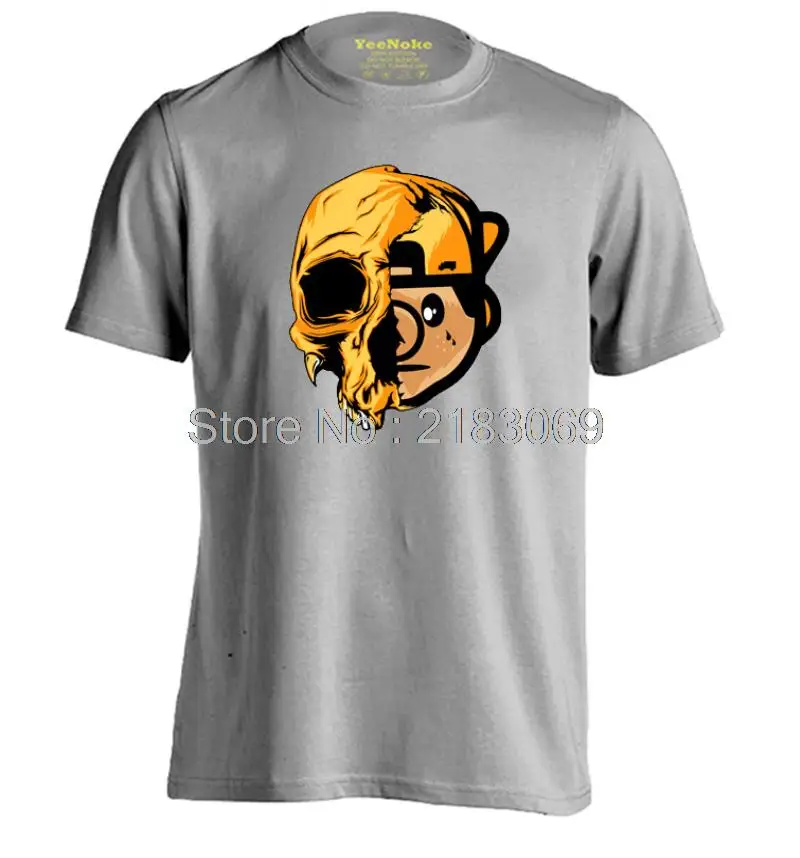 Trukfit половина черепа пол Lil Wayne мужские и женские с принтом Футболка хлопковая