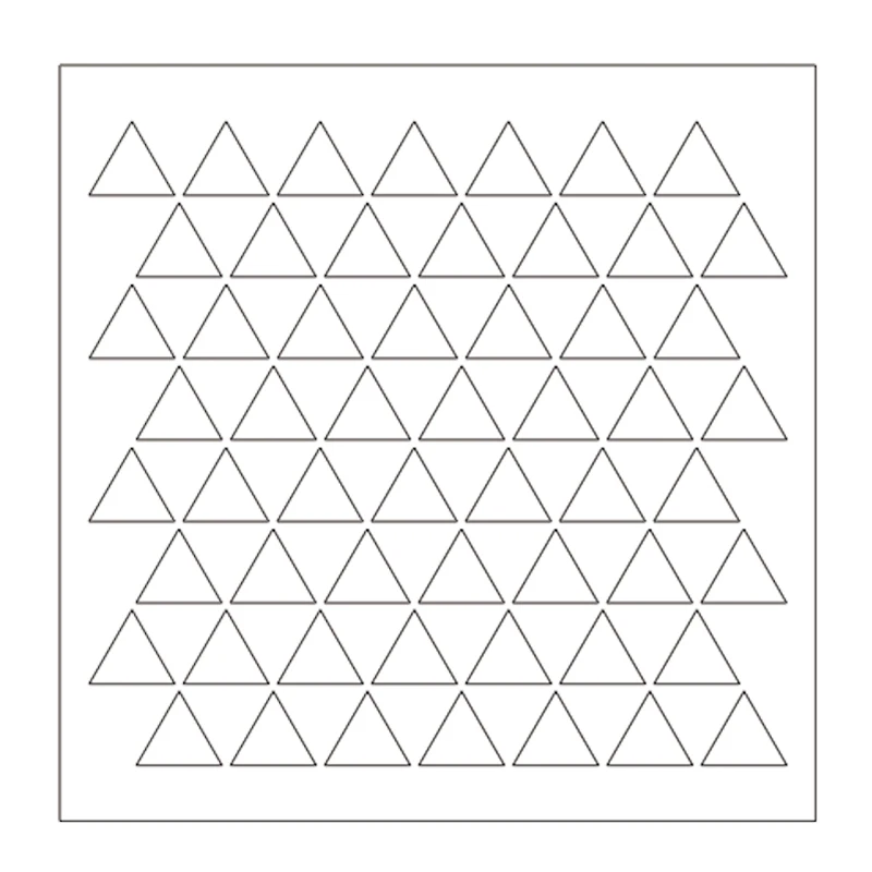 

Triangles Stencil for DIY Scrapbooking Decorative Embossing Paper Cards Making Crafts Plastic Templates Drawing Sheet 6x6inches