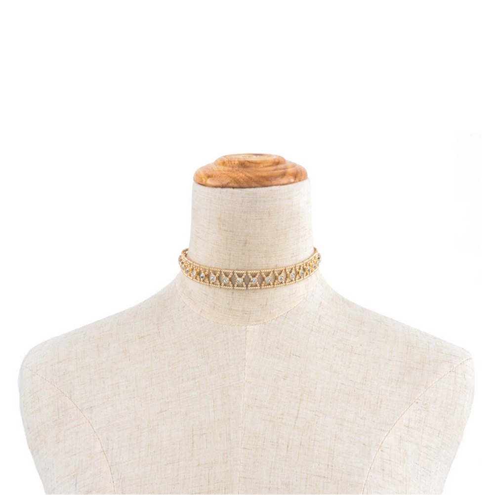 Women Clothing Accessories 1Pc Crystal Choker Necklace Supernatural Collar Chokers Jewelry Gold Chain | Украшения и аксессуары