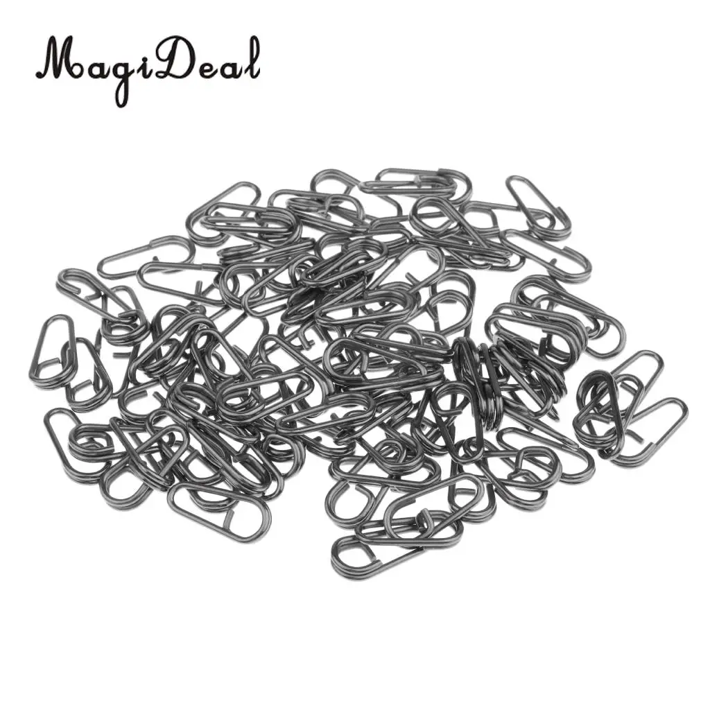 100 шт. Нержавеющая сталь Овальный Разделение кольца рыболовная оснастка Разъем