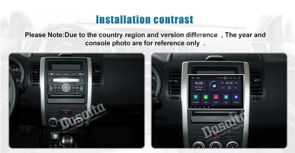 HD 10," сенсорный экран Android 9,0 для Универсальный двойной Din Авторадио 16 Гб rom 1080P видео стерео gps навигация