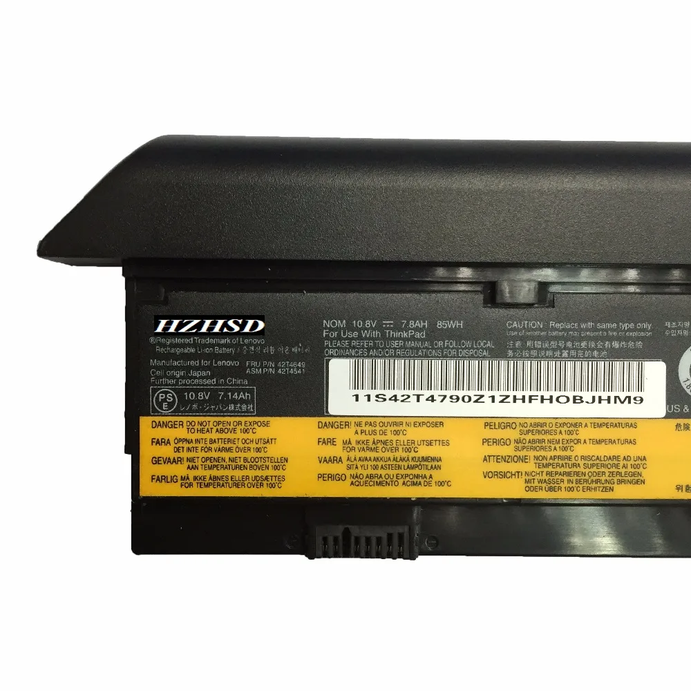 Оригинальный Новый аккумулятор для ноутбука X200 10 8 В 85 Вт/ч Lenovo X200s X201s X201 42t4825 42t4649