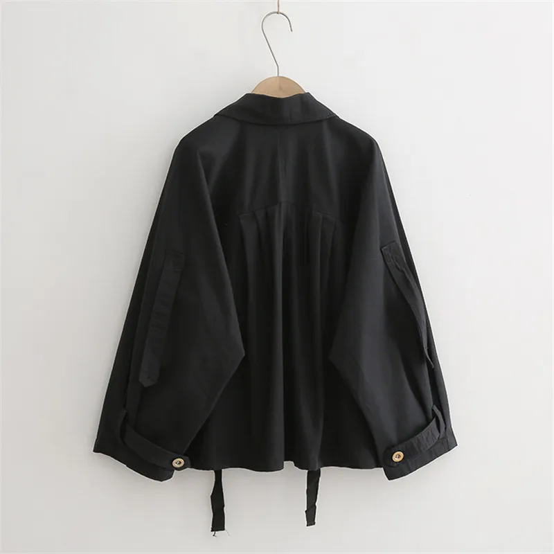 Весенне-осенняя винтажная куртка Женская Плюс Размер стиль сафари пальто