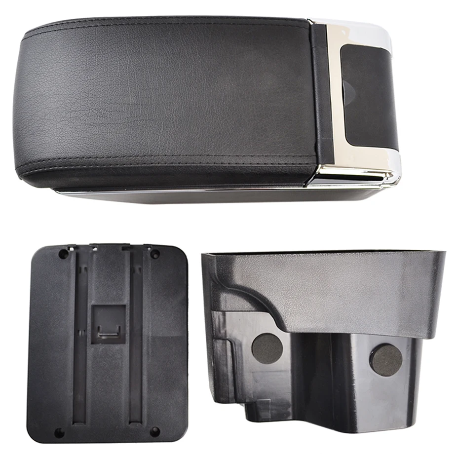 Подлокотник для центральной консоли KIA Rio 3 Rio3 (UB) 2012 2016 черный кожаный подлокотник