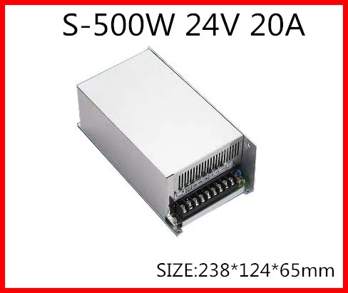 S-500-24 500W 24V 20A одиночный выходной импульсный источник питания для светодиодной