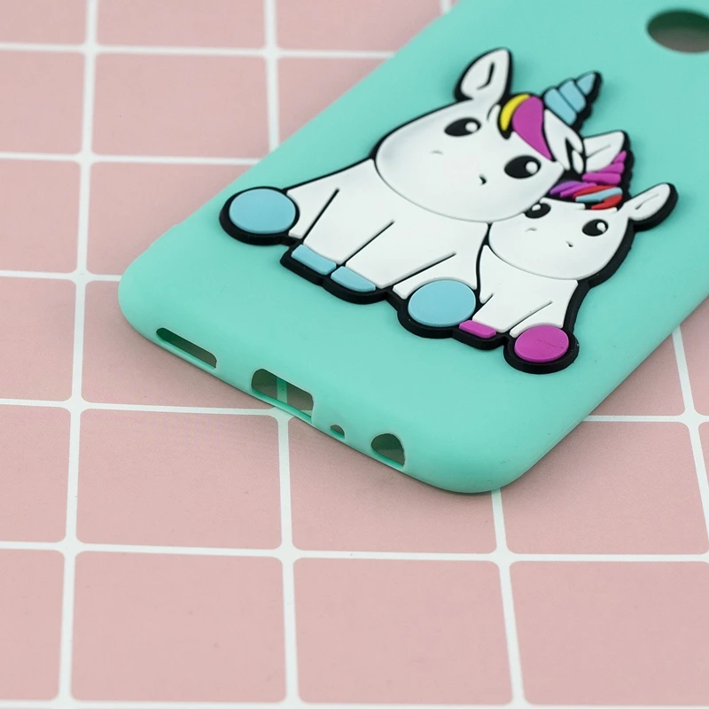 3D Cartoon Unicorn Case For Huawei Y9 2019 2018 Cute Toys Silicone Phone Bumper Soft TPU Cover |