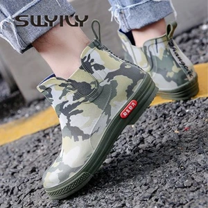 Резиновые сапоги SWYIVY, женская обувь 34 44 Comflage 2018, полусапожки, Женская водонепроницаемая водоотталкивающая обувь, качественные женские резиновые сапоги