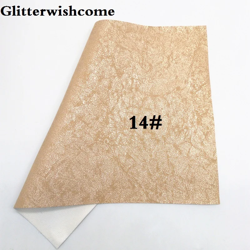 14 Glitterwishcome 21X29 см A4 размер винил для бантов металлическая кожа Fabirc искусственная кожа листы для бантов, GM156A - Цвет: 14