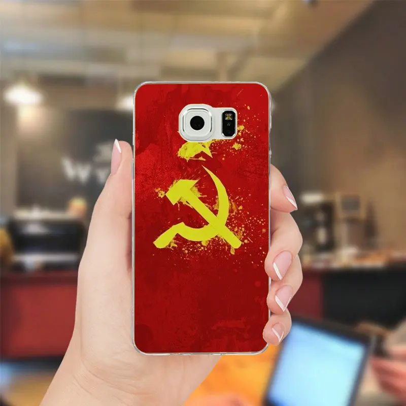 Флаг Российской Федерации Красная Армия мягкие чехлы TPU для samsung Galaxy Note 2 3 4 5 8 S2 S3 S4