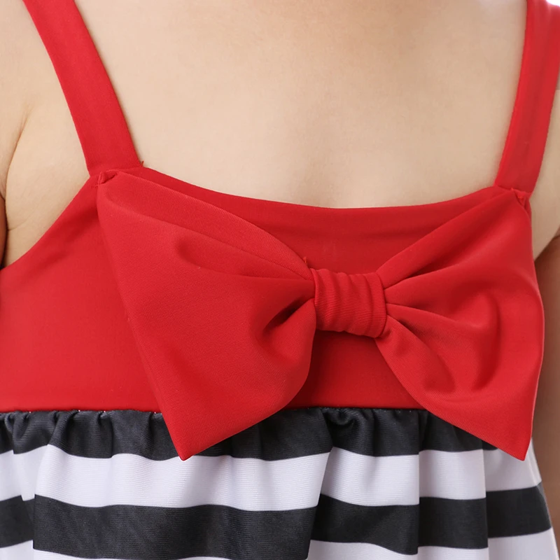 Kaiya Angel 2019 Hot Sale Toddler Girls Swimsuit Outfit Bow Shoulder Strap Tops + Red Short Bloomers Summer Kid Clothing Sets | Детская