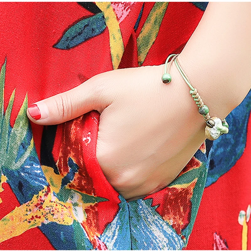 2020 летние свободные тонкие размера плюс платье для женщин Ретро стиль с рисунком