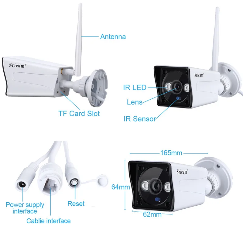 Sricam SP023 ip камера 1080P HD беспроводная Wifi видеонаблюдения наружная