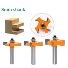 1 шт. 8 мм хвостовик Т Тип подшипникового соединения слот деревообработки с ЧПУ канавка печенья долота фрезерный инструмент