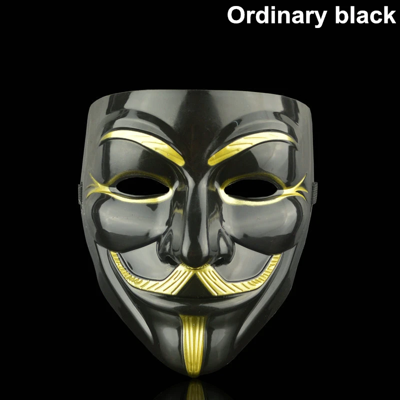 Ordinary black Хэллоуин Decoraci N подарок неоновый светодиодный тушь светится в темноте маска светильник страшный череп маска вечерние карнавальный костюм, Q - Цвет: Ordinary black