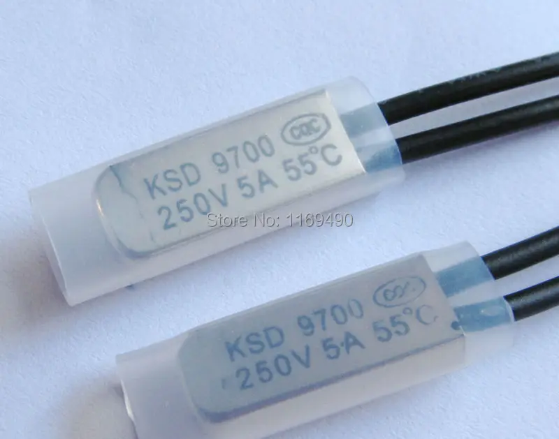 10 шт. KSD9700 Нормально закрывающийся 55 c термостат термо протектор переключатель
