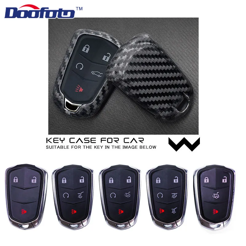 

Doofoto Car Styling Remote Smart Key Cover Case Shell For Cadillac ATS CT6 CTS DTS XT5 Escalade ESV SRX STS XTS ELR 2014 - 2019