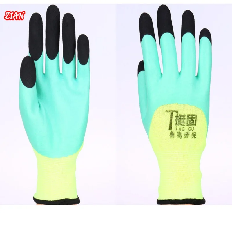 5/12 Pairs High Safety Protective Gloves Work Gloves Microfiber Wear-resistant Sweat-absorbent Breathable Processing Gloves