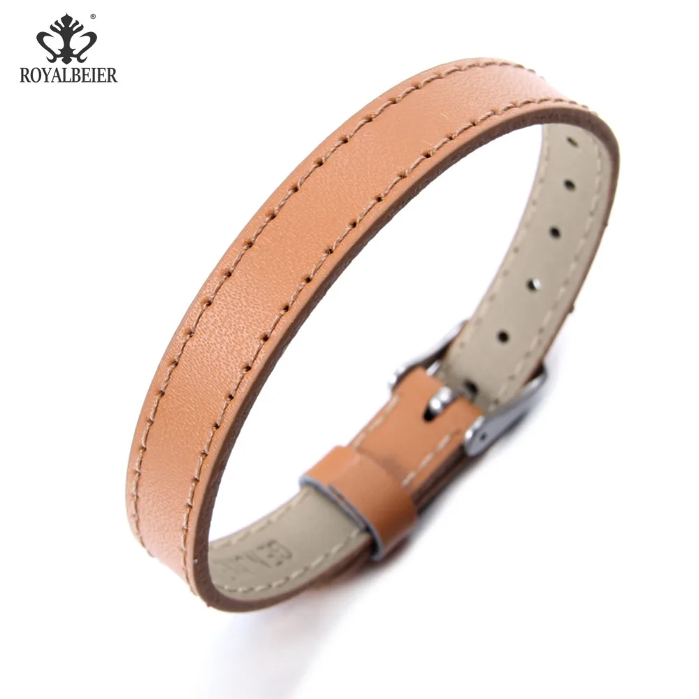 

10pcs/lot Genuine Real Leather Bracelets & Bangles for Male and Female Buckle Punk High Quality Jewelry Clasp Jewelry SZ0518