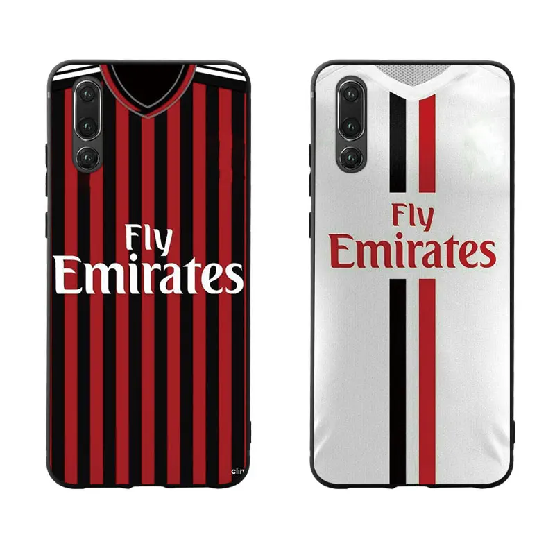 RKQ кофта ФК Милан Стиль чехол для телефона huawei P Smart P10 P20 P30 Lite 2019 Honor 7X8X9 Коврики 10 20X
