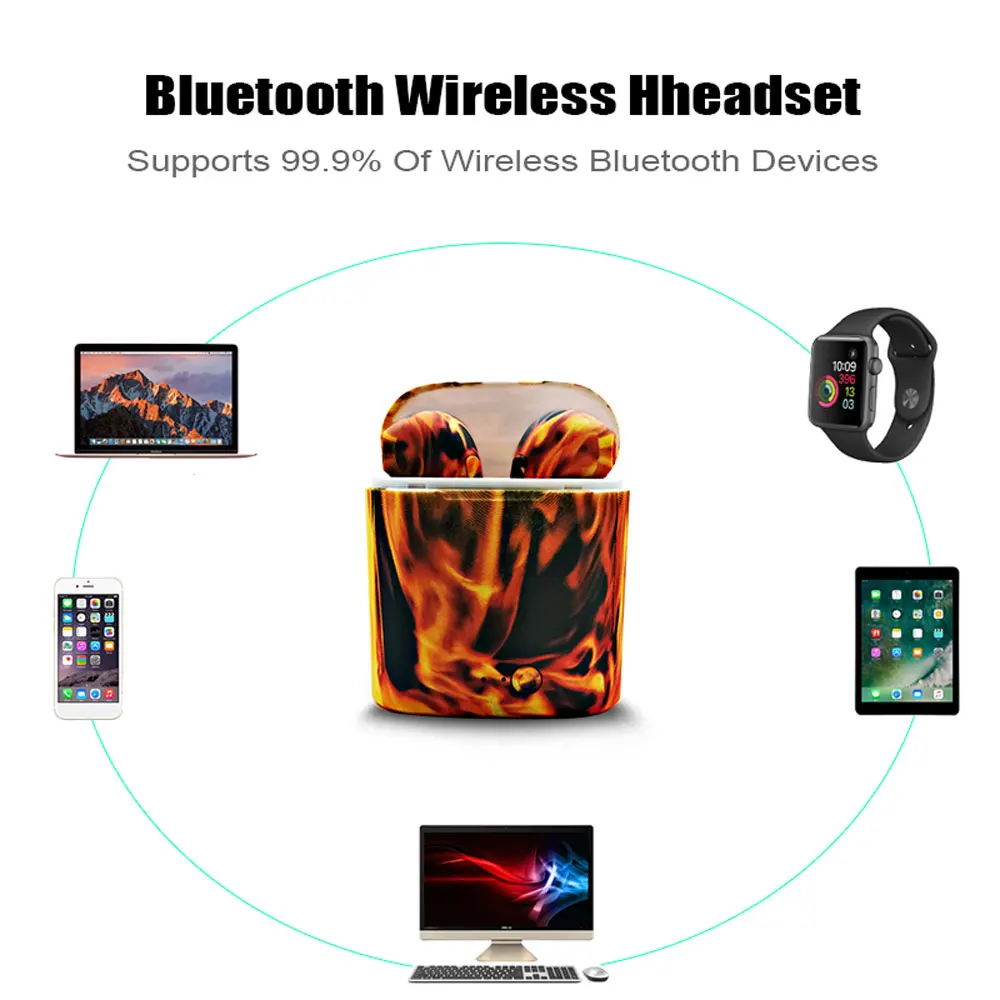 

RGLM i7s TWS i7Mini Coloured drawing Bluetooth Wireless Earphones Earbuds With Charging Box Sports Headsets For All Smart Mobile