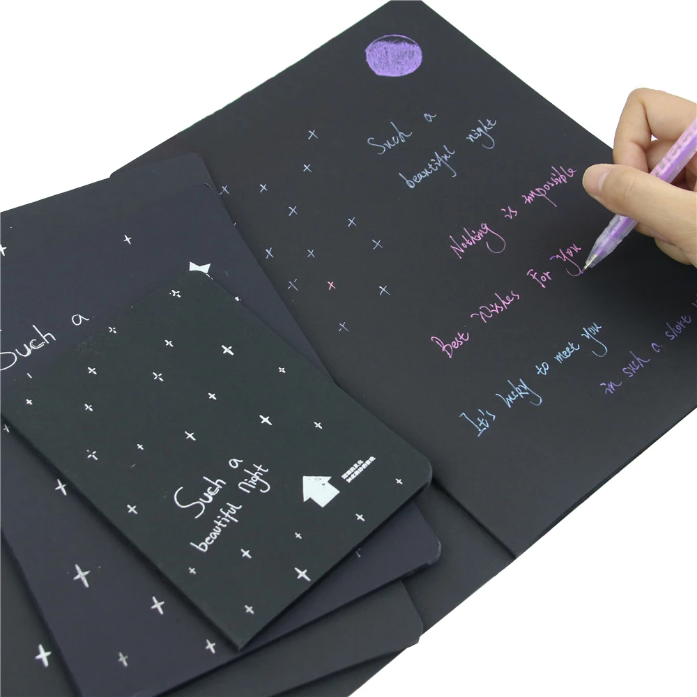 1 шт. блокнот для рисования 16 56 к|notebook for drawing|notebook diaryblack paper notepad |