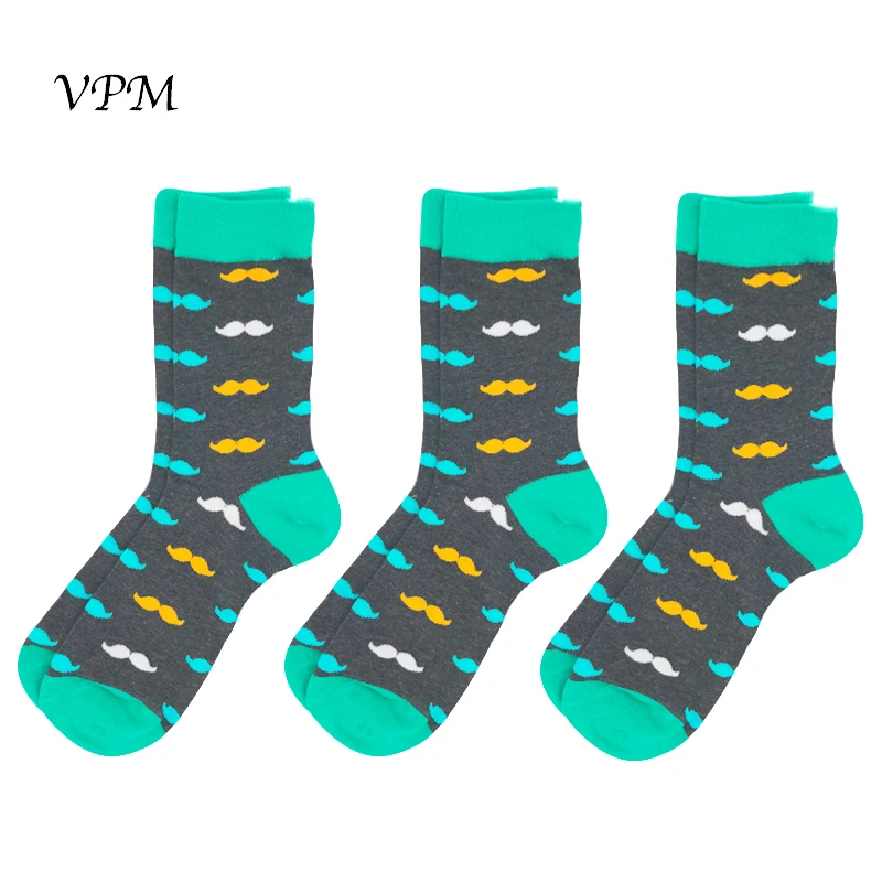 VPM 3 пары/партия Для мужчин брэндовый свадебный подарок яркая красочная длинные