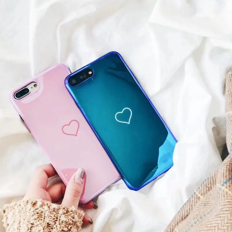 Aokin/3D Милые чехлы из ТПУ с сердечками для iphone x силиконовые пар |