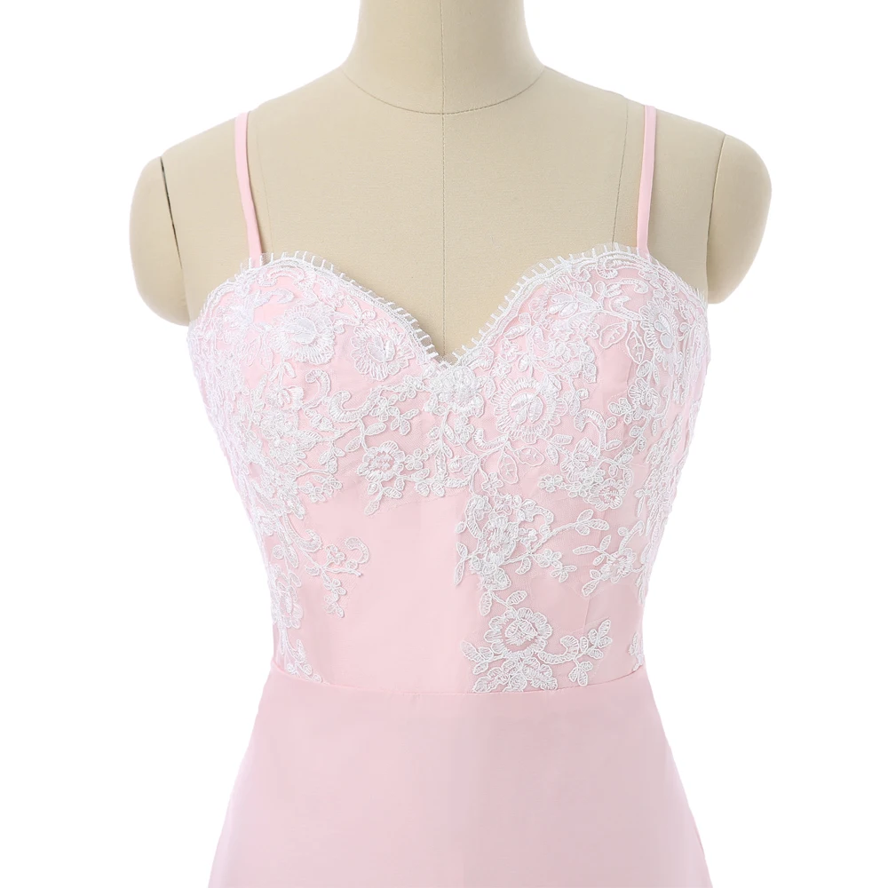 Pink Sheath Spaghetti Straps Sweetheart Satin Lace Knee Length Sexy Wedding Party Cocktail Dresses Homecoming | Свадьбы и торжества