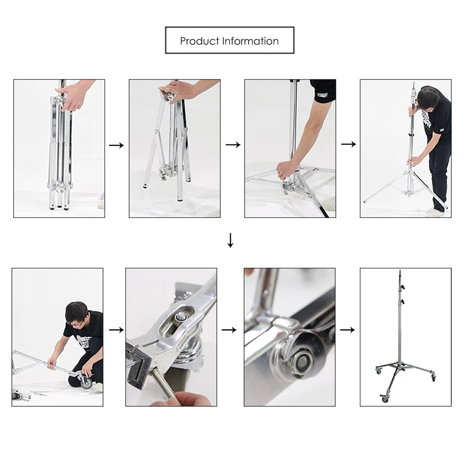 ALUMOTECH 10 футов высота нагрузки 22 фунтов тяжелый штатив Стенд с колесом для камеры