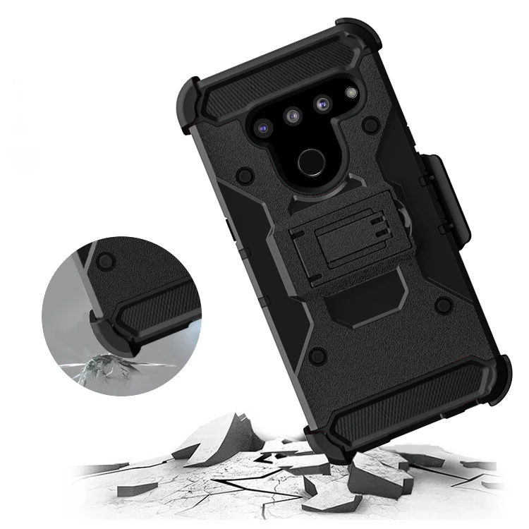 Heavy Duty Shockproof Hybrid Full-Body Protection Case Cover with Swivel Belt Clip and Kickstand for LG V50 ThinQ | Мобильные