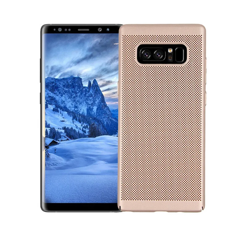 YueTuo чехол для samsung galaxy S10 plus lite s10e s10plus s10lite s 10 дышащая сетка излучающий телефон Жесткий чехол 3d - Цвет: gold