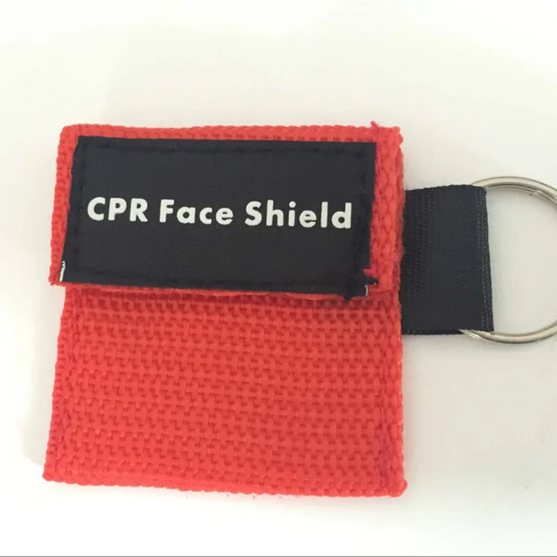 

10Pcs/Lot CPR Resuscitator Mask Face Shield For first aid/AED Emergency Situation Rescue Kit For Health Care in keychain bag