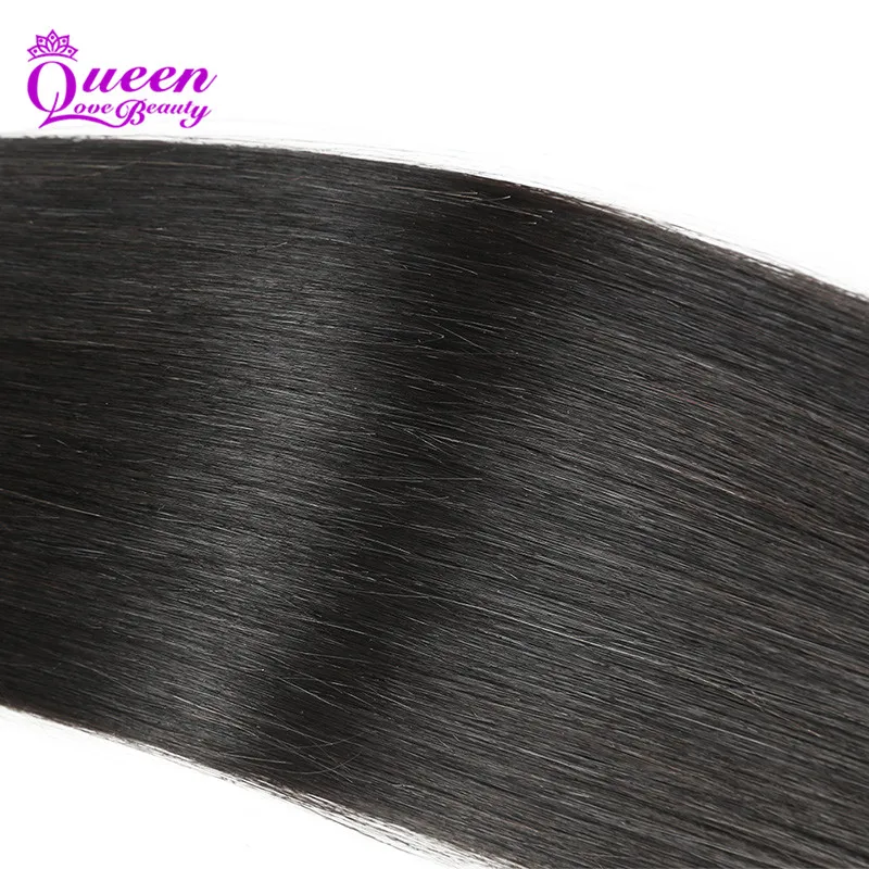 Queen Love Beauty Hair Brazilian Virgin Straight 4 Bundles Unprocessed Human Weaves |