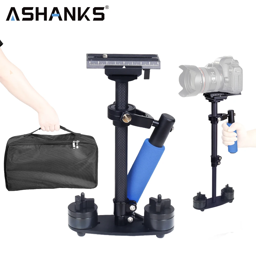 ASHANKS мини углеродное волокно Steadycam Ручной Стабилизатор для фотографии камера Студия видео DV DSLR Nikon Canon sony S40C