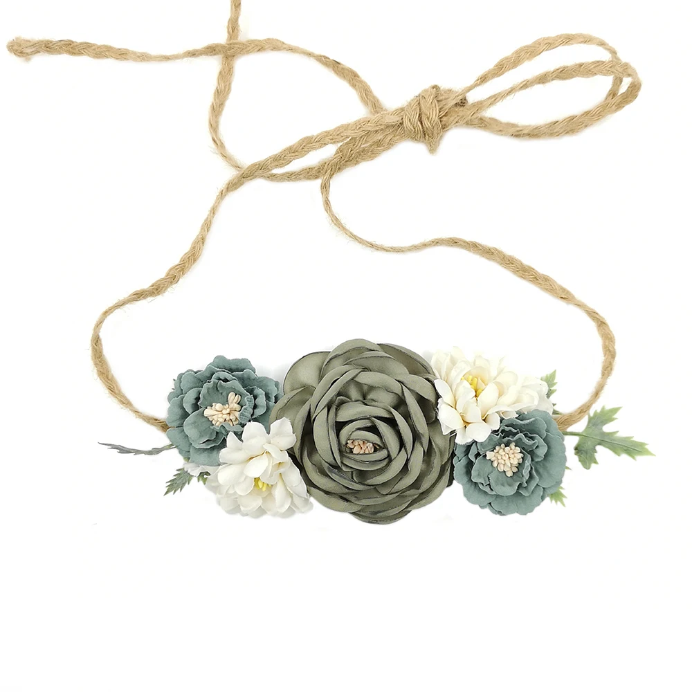 5 шт./лот ремень с цветами и листьями женский цветок Роза свадебный пояс поясом