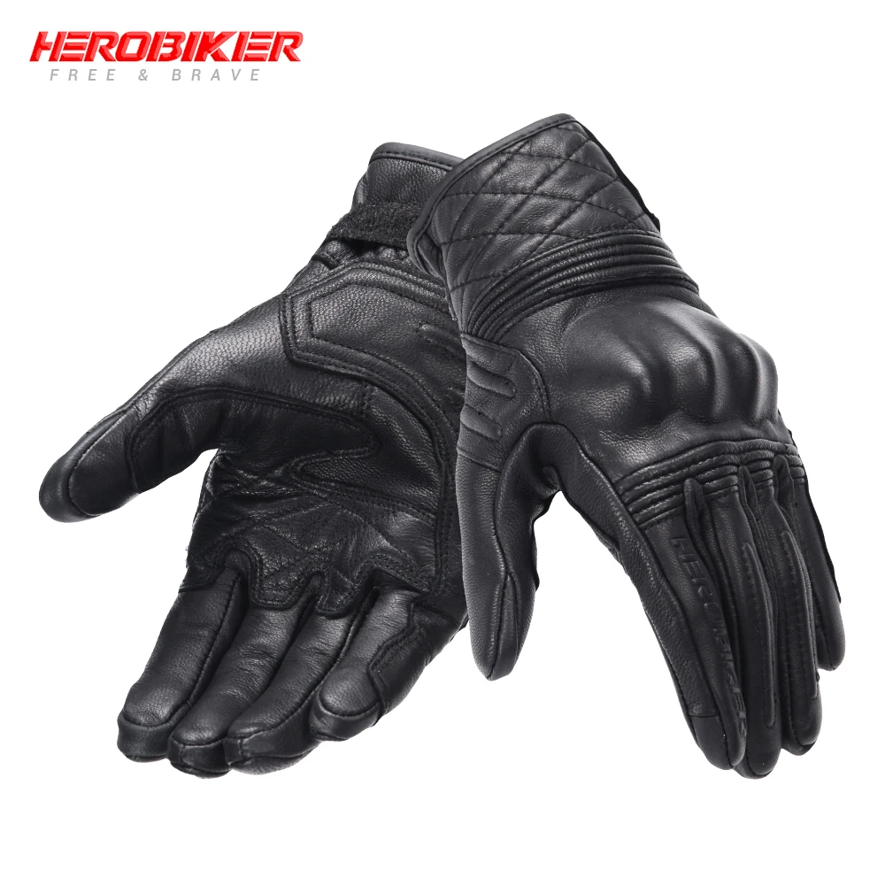HEROBIKER мотоциклетные перчатки для мужчин козья кожа мото защитные Экипировка езда