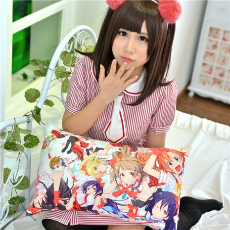 Японское аниме Love Live School Idol проект обнимающий тело задняя подушка Милая Otaku мультфильм Подушка 2 Way плюшевая ткань - Цвет: Style1 45x70cm Plush