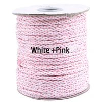 3 5mm whitepink korea core waxed wax cord string thread50ydsroll diy jewelry findings accessories bracelet necklace rope